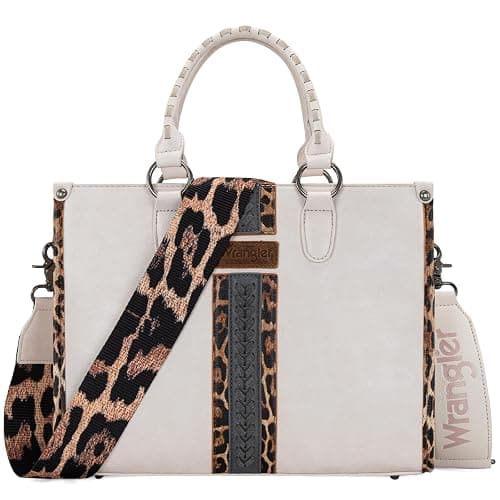 Montana West Wrangler Animal Print Tote Bag for Women Western Purse Boho Top Handle Satchel Handbag - Image 1