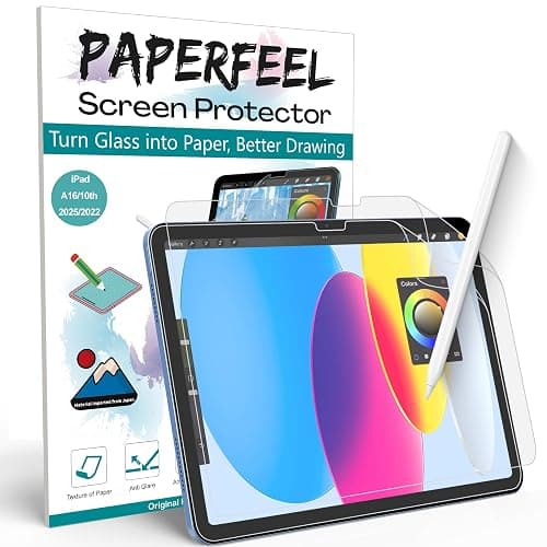PAPERFEEL 2 Stück Folie für iPad A16/11./10. Gen 2025 2022 Schutzfolie | Matt Papier Displayschutzfolie zum Schreiben Zeichnen Blendfreiem, Anti Fingerabdruck, Anti-Kratzer, Einfache Installation - Image 1