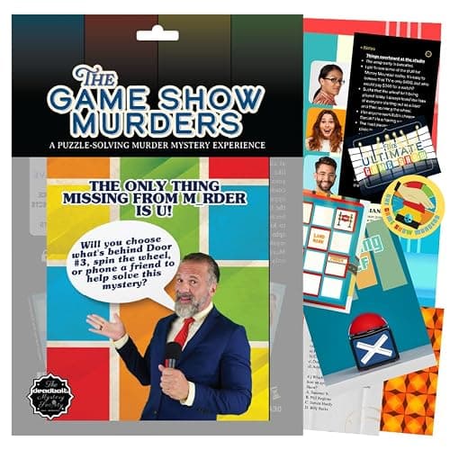 The Deadbolt Mystery Society - The Game Show Murders: Murder Mystery Game - Search for Clues, Solve Puzzles, Eliminate Suspects, Solve Solo Or with A Group - Image 1
