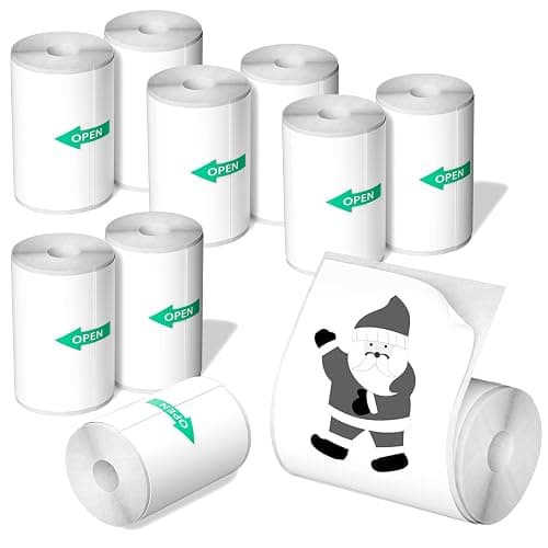 10pcs Mini Photo Printer Paper Roll - Adhesive Sticker Paper for Instant Photo Camera (57 X 25mm) - Mini Thermal Printer - Image 1