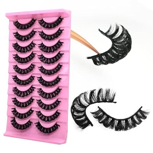 royaomis False Eyelash, D Curl S06 10paris, Mink Fur & Faux Mink, Cruelty Free, Handmade, Natural Look, Pair, 10 Count - Image 1
