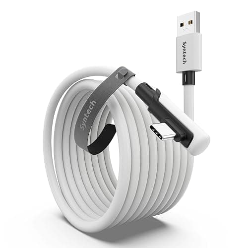 Syntech Link Cable 16FT for PCVR Compatible with Oculus/Quest 3/Meta Quest 3S, Quest2/Pro/Pico 4/Ultra Accessories and PC/SteamVR, High Speed PC Data Transfer, USB 3.0 to USB C Cable for VR Headset - Image 1