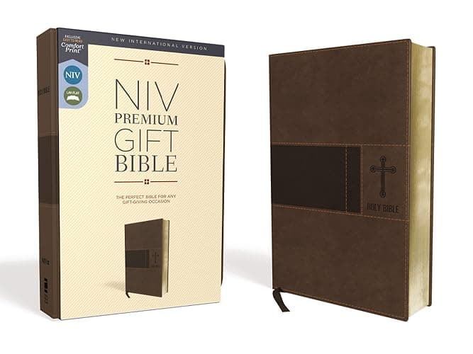 NIV, Premium Gift Bible, Leathersoft, Brown, Red Letter, Comfort Print: The Perfect Bible for Any Gift-Giving Occasion - Image 1
