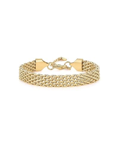 PAVOI 14K Gold Plated Chunky Chain Adjustable Bracelet for Women | Stainless Steel Lightweight Trendy Chain Bracelet - Image 1