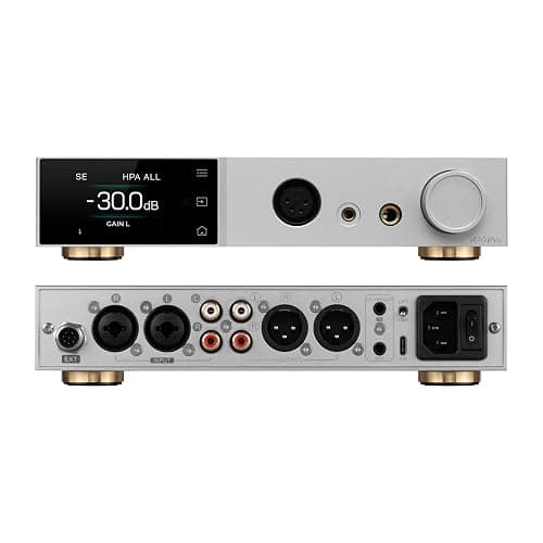 KGUSS Topping A70Pro Fully Balanced Headphone Amplifier Preamp - 17000mWx2 Output Power, 2 Gain, R2R Relay Volume Control, Full Color Dispaly HiFi Audio Support Extensions(Silver) - Silver - Image 1