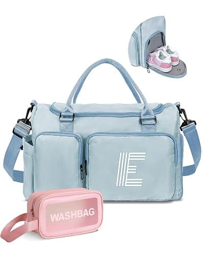 Elilier Initial Travel Duffle Bag, Personalized Weekender Bag, Monogram Overnight Bag Gift for women,Birthday Gifts Personalized Gifts Bridesmaid Gifts - Image 1