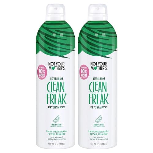 Not Your Mother's Value Pack Clean Freak Refreshing Jumbo Dry Shampoo (2-Pack) - 12 oz Each - 70% More to Instantly Absorb Oil and Refresh Hair Between Washes - Fresh Citrus - For All Hair Types - Image 1