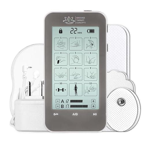 Massage Therapy Concepts TENS Unit Muscle Stimulator - Non-Invasive EMS Therapy Machine for Neck, Shoulder & Back Pain Relief, Sciatica, Arthritis - Safe & Portable with 12 Modes & 20 Intensity Levels - Image 1