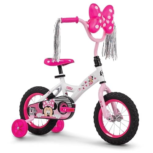 Huffy Disney Girls' Bikes, 12/16 Inch Sizes, Ages 3+ Years Old, Disney Princess, Minnie Mouse, Frozen Bicycles, Characters, Removable Training Wheels, Streamers, Easy Assembly, Durable, Safe - Image 1