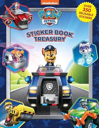 Paw Patrol Sticker Book Treasury - Activity Books for kids, 350 reusable stickers, 96 pages of fun - Image 1