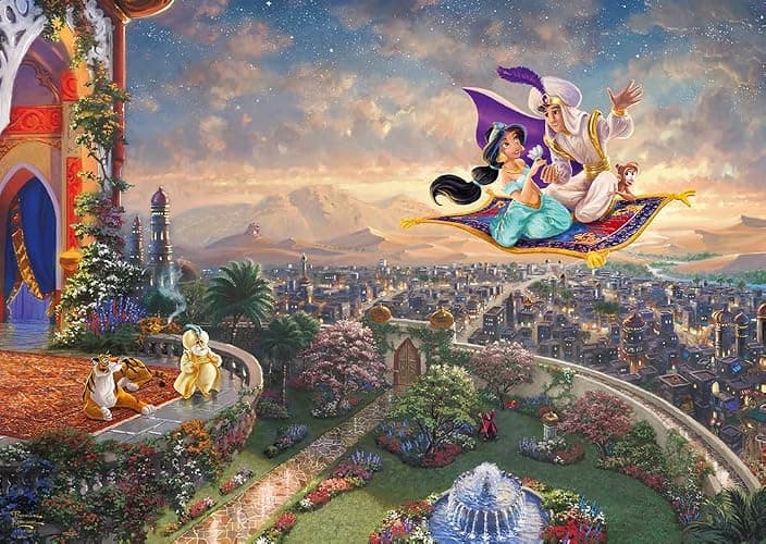 Schmidt Spiele 59950 Thomas Kinkade, Disney, Aladdin, 1000 piece puzzle, Multicolore, Esclusivo Amazon - Image 1