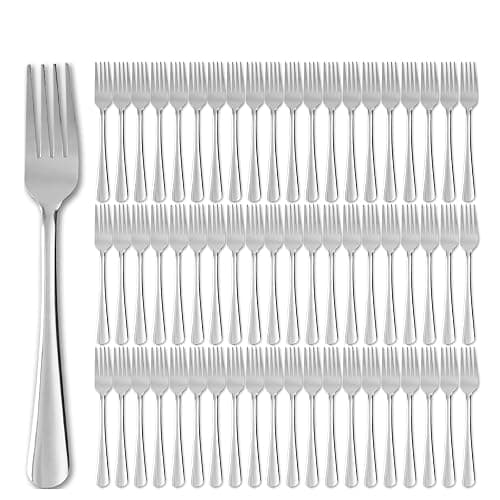 Hansmart 60 PCS Dinner Fork Set - Windsor Stainless Steel Silverware Fork 7.1 Inch with Dishwasher Safe Flatware Forks for 60,Table Forks for Home,Kitchen or Restaurant - Image 1