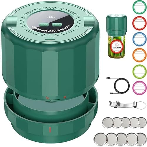UNERVER M11 Electric Mason Jar Vacuum Sealer Kit - Vacuum Sealer for Wide & Regular Mouth Canning Jars - Image 1