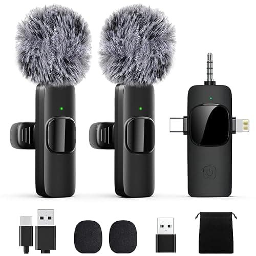 Labstandard Wireless Lavalier Lapel Microphone for iPhone, iPad, mini Video Recording Mic for Interview Video Podcast Vlog YouTube & Livestream, Noise Reduction, Plug & Play (3-in-1 Port) - Image 1