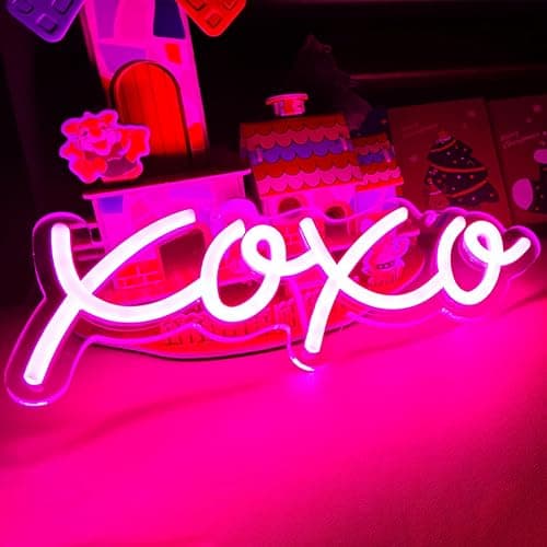 Ulalaza Neon Light Sign LED XOXO Night Lights USB Operated Decorative Marquee Sign Bar Pub Store Club Garage Home Party Decor - Image 1