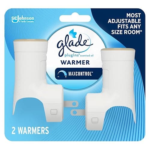 Glade PlugIns Air Freshener Warmer, Scented and Essential Oils for Home and Bathroom, Up to 50 Days on Low Setting, 2 Count - 2 Count (Pack of 1) - Image 1