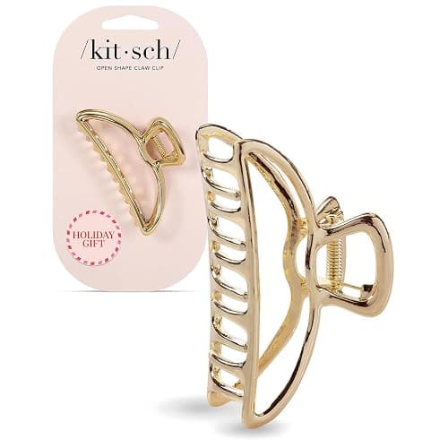 Kitsch Metal Hair Clips for Women - Durable & Elegant Metal Claw Clips, Perfect for Everyday Use & Special Occasions | Ideal Gifts for Women - Gold, 1 Pc - Image 1