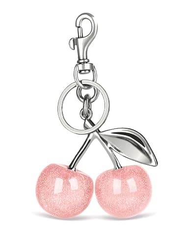 OVRUNS Cherry Bag Charm Cute Cherry Accessories Sparkling Purse Charms for Women - Image 1