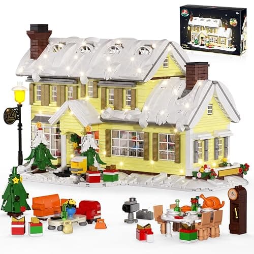 itshWOee Christmas Holiday House Building Set, DIY Christmas Holiday Snow Village Building Toys, Christmas House Gifts for Kids, Boys, Girls, Family, and Friends(2069pcs) - Image 1