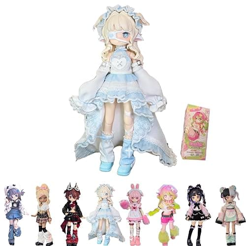 GNATAPIAY BJD Doll Blind Box,Kawaii BJD Doll for Girls Surprise Gift,Cute 1/12 BJD Doll Collectable Dress Up for Girls Birthday Party Gift - Image 1