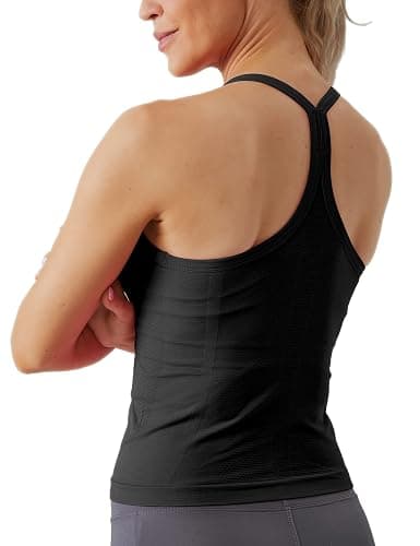 MathCat Workout Tank Tops for Women with Built in Bra, Sleeveless Gym Tops Seamless Racerback Athletic Yoga Shirts - Image 1