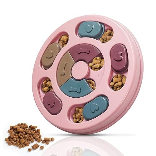 DR CATCH Dog Puzzles,Dogs Food Puzzle Feeder Toys for IQ Training & Mental Enrichment,Dog Treat Puzzle(Pink) - Image 1