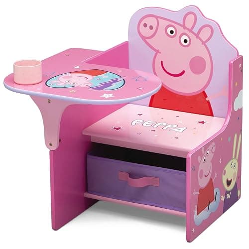 Delta Children Chair Desk with Storage Bin - Ideal for Arts & Crafts, Snack Time, Homeschooling, Homework & More, Peppa Pig - Image 1