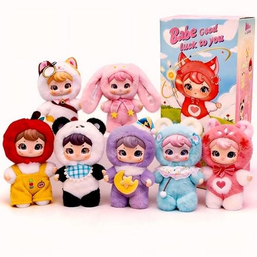 MINISO Babe Good Luck to You Series Blind Box Plush & Cute Vinyl Figures Trendy Bag Charms, Adorable Design as Bag Pendants, Lucky Keychains or Home Decor, Sweet Gift (Random One) - Image 1