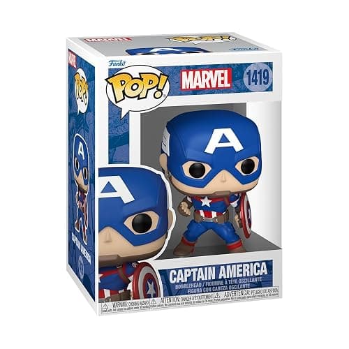 Funko Pop Marvel - Captain America - Marvel Comics - Collectable Vinyl Figure - Gift Idea - Official Merchandise - Toys for Kids & Adults - Superheroes Fans - Model Figure for Collectors and Display - Image 1