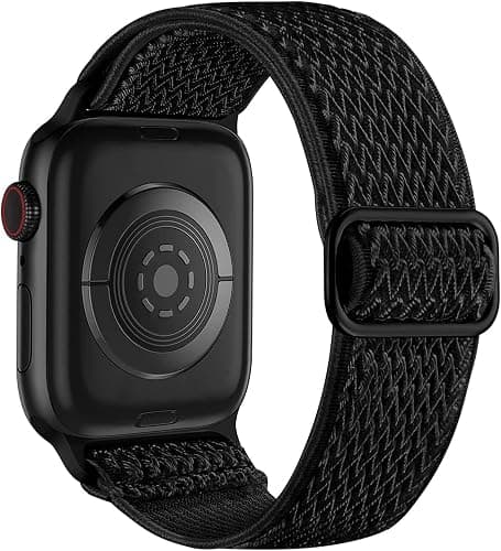 Lerobo Nylon Stretchy Solo Loop Watch Band, Compatible with Apple Watch Series 11-1, SE/Ultra 3 2 1 38/40/41/42/44/45mm/46mm/49mm, Adjustable Replacement Strap for Women Men - Image 1