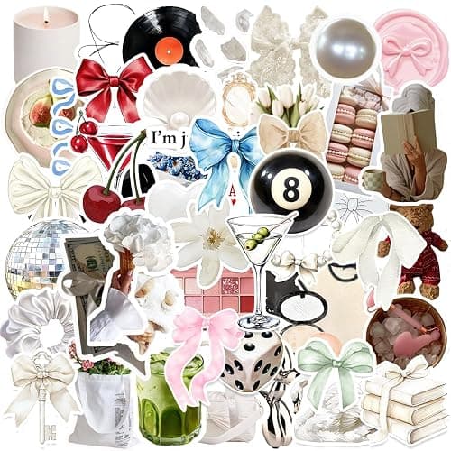 100PCS Aesthetics Stickers,Clean Girl Aesthetic Stickers Self Care Matcha Decals,Waterproof Vinyl Stickers for Water Bottles Laptop - Image 1