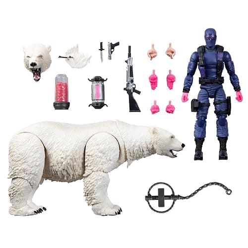 G.I. Joe Classified Series #161, Snake Eyes & Polar Bear, 6-Inch Scale Action Figure and Bear with 15 Accessories Including M.A.S.S. Device Catalytic Element | G.I. Joe Classified 6 Inch Action Figure Deluxe - Snake Eyes & Polar Bear - Image 1