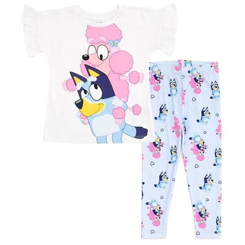 Bluey Girls T-Shirt and Leggings Outfit Set Toddler to Big Kid Sizes (2T - 10-12) - Image 1