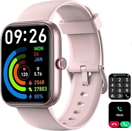 Smart Watch for Men Women with Bluetooth Call, Alexa Built-in, Heart Rate & Sleep Monitor, 1.83" DIY Dial Fitness Watch with 100+ Sport Modes, IP68 Waterproof, Compatible with Android iOS - Image 1