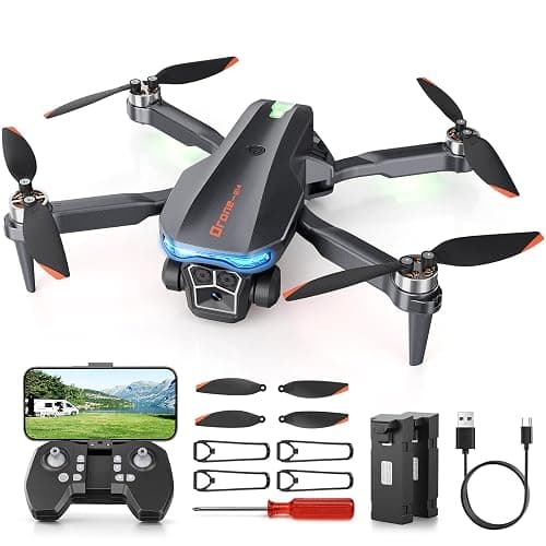 Skyvoyant Drone with Camera - Foldable Brushless Motor Drone for Adults/Kids, 1080P HD RC quadcopter. Waypoint Fly, Altitude Hold, One Key Take Off/Landing, Gesture Selfie, 3D Flip, Long Flight Time - Image 1