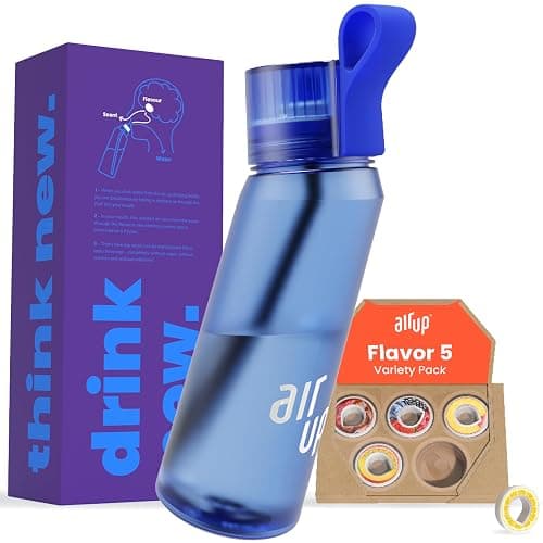 air up® water bottle (22 oz) for school, sports, gym | includes 5 scent pods & straw | flavored bottle in blue – also for kids, boys, girls | no calories, sugar-free and suitable for carbonation - Royal Blue - 22 Ounces - Image 1