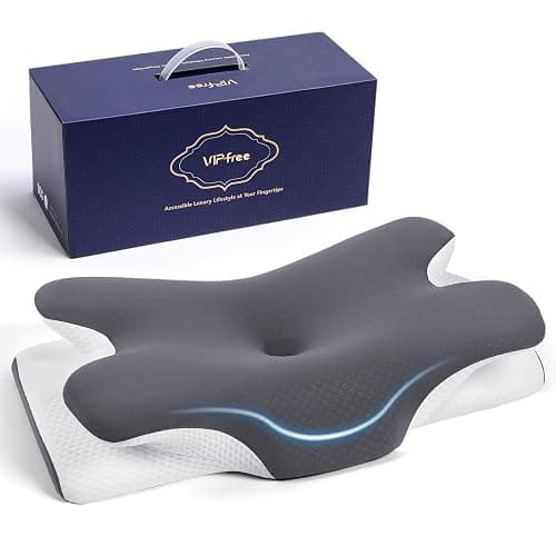 Vipfree Cervical Pillow for Neck and Shoulder Pain Relief - Ergonomic Contour Pillow with Cooling Memory Foam for Orthopedic Support, Bed Pillow for Side, Back and Stomach Sleepers - Image 1