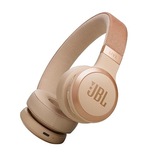 JBL Live 670NC - Wireless On-Ear Headphones with Adaptive Noise Cancelling with Smart Ambient, Up to 65H Battery Life with Speed Charge, Lightweight, Comfortable and Foldable Design (Sandstone) - Image 1