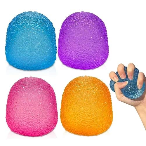 4PCS Gumdrop Squishy,Stress Balls Fidget Toys for Kids and Adults, Super Solid Sugar Balls for Classroom Prize Favors Sensory Toys for Kids with Autism - Image 1
