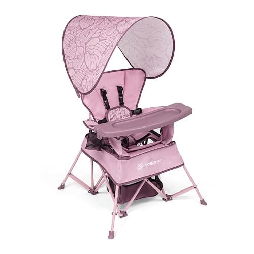 Baby Delight Go with Me Venture Portable Chair | Indoor and Outdoor | Sun Canopy | 3 Child Growth Stages | Canyon Rose - Image 1