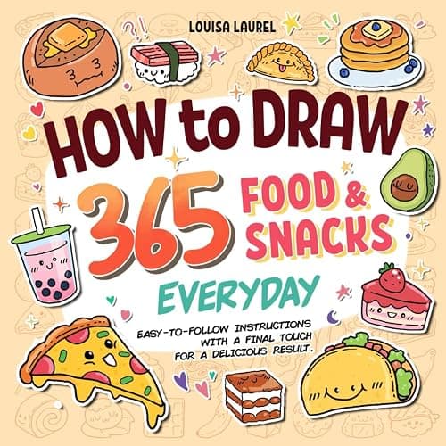 How to Draw 365 Food & Snacks Everyday: Simple Sketching and Easy Step-by-Step Instructions for Drawing the Most Yummy and Delicious Food & Snacks Every Day of the Year - Image 1