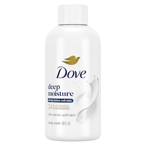Dove Body Wash Deep Moisture for 24hr Lotion-Soft Skin Moisturizing Skin Cleanser with No Sulfates No Parabens 3 oz - Image 1