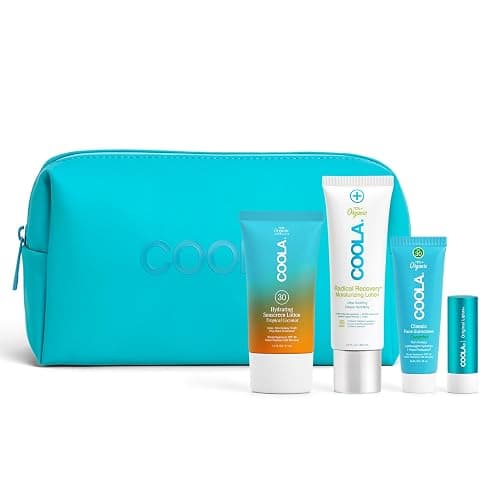 COOLA Organic Sunscreen and Lip Balm SPF 30 Sun Essentials Kit, Dermatologist Tested and TSA Approved, Vegan and Gluten Free, 4 Items Total - New Travel Kit - Image 1