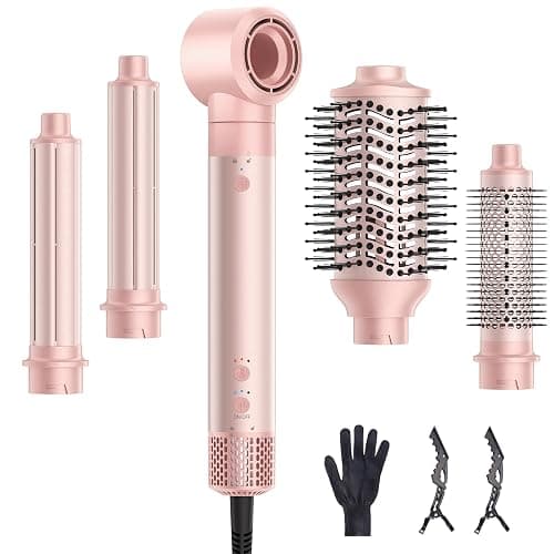 HydraStyl 5 in 1 Hot Air Styler, Hair Dryer Brush with Auto Wrap Curler, 110,000 RPM High-Speed Blow Dryer Styler, Frizz-Free Styling for All Hair Types-Straight, Wavy & Curly, No Heat Damage, 1200W - Image 1