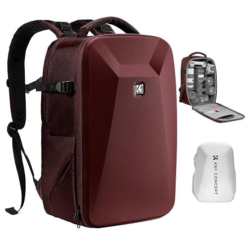 K&F CONCEPT Camera Backpack,Hardshell Photography DSLR Camera Bag with 15-15.6 Inch Laptop Compartment Hard Shell Camera Case Compatible with Canon/Nikon/Sony/DJI Mavic Drone - Image 1