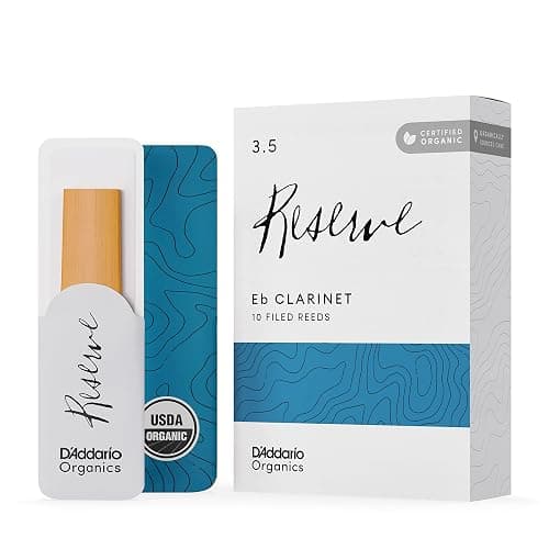 D'Addario Organic Reserve Eb Clarinet Reeds - Reeds for Clarinet - Individually Sealed - 3.5 Strength, 10 Pack - Image 1