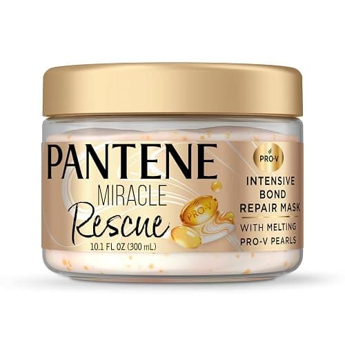 Pantene Miracle Rescue Hair Mask, Intensive Bond Repair with Melting Pro-V Pearls, Melts Away Damage, Builds Bonds, Strengthens Against Damage, Deep Conditioning for Dry Damaged Hair, 10.1 fl oz - Image 1