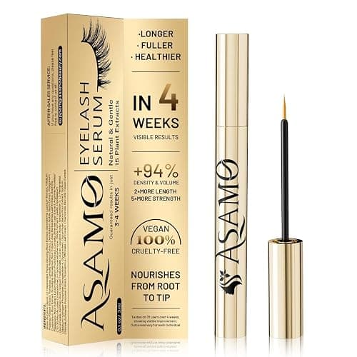 Eyelash Growth Serum – 15 Plant Extracts for Longer, Denser & Robust Lashes,Boosts Natural Lash Development,eyelash serum,Enhance Natural Beauty, Hypoallergenic Oil Free,lash growth serum(PURE GOLD) - Image 1