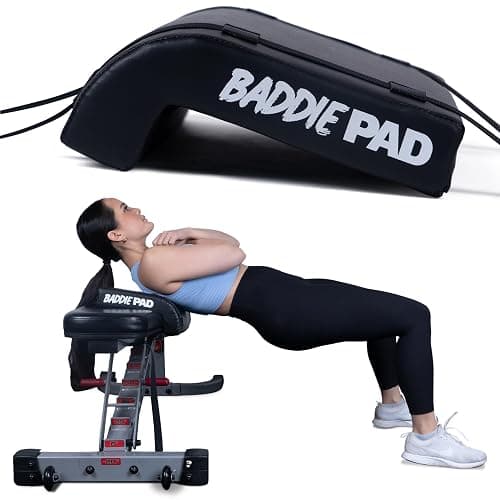 Baddiepad Hip Thrust Bench Pad for Back Shoulder Neck Support - Gym Equipment Barbell Pad Foam Pad for Weight Lifting Hip Thrusts Bench Cushion Gym Equipment - Gym Accessories Padding - Baddie Pad - Image 1