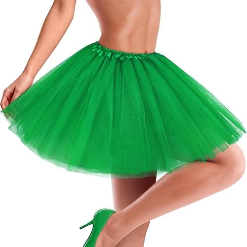 qikqik Tutu for Women Adults 5 Layerd Tutu Skirts for Women Tulle Skirt Womens Halloween Tutus Fluffy Skirt 80s Adult Tutus - Image 1